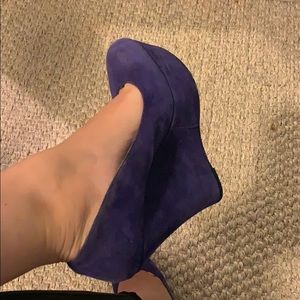 Steve Madden blue/purple suede heels